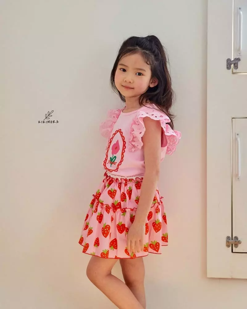 Kikimora - Korean Children Fashion - #magicofchildhood - Strawberry Cancan Skirt - 11