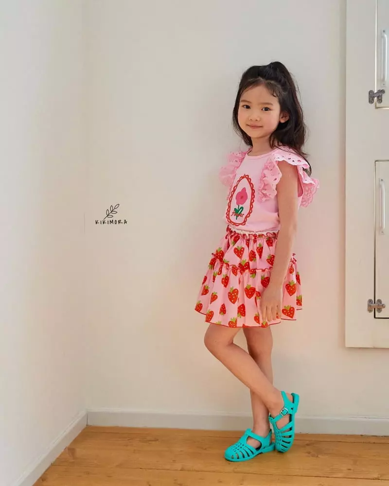 Kikimora - Korean Children Fashion - #minifashionista - Strawberry Cancan Skirt - 12