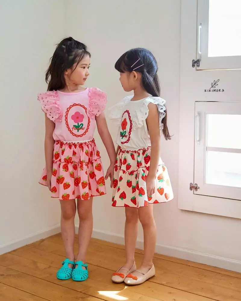 Kikimora - Korean Children Fashion - #stylishchildhood - Lace Wing Sleeveless - 2
