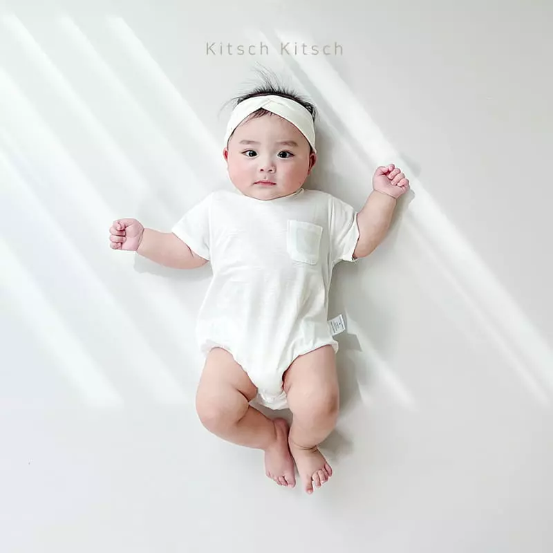 Kitsch Kitsch - Korean Baby Fashion - #babyfever - Summer Short Sleeves String Sleeveless Round Sleeveless Bodysuit Set - 8