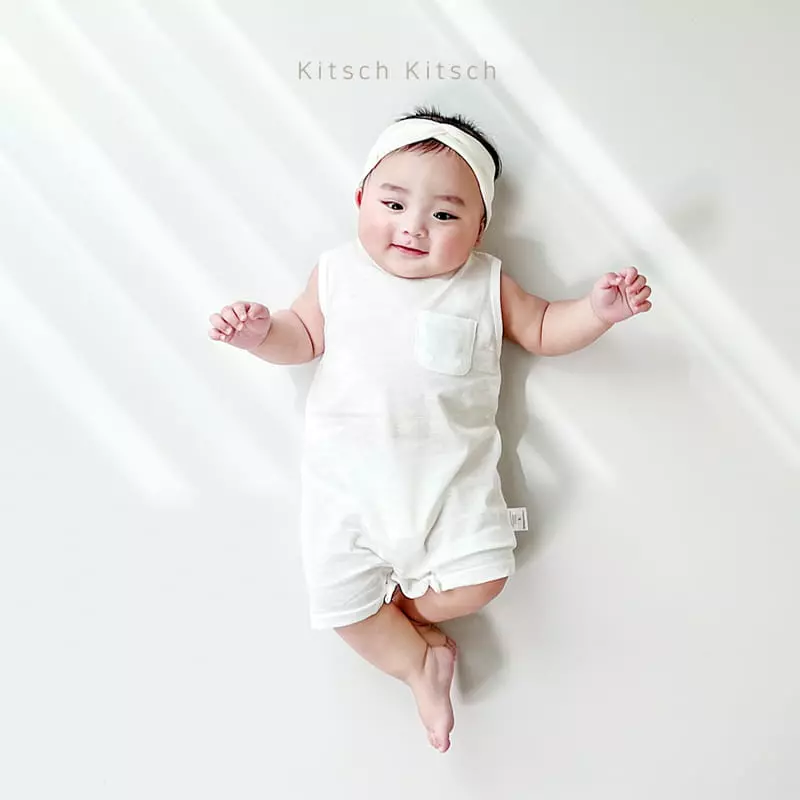 Kitsch Kitsch - Korean Baby Fashion - #babygirlfashion - Summer Short Sleeves String Sleeveless Round Sleeveless Bodysuit Set - 9