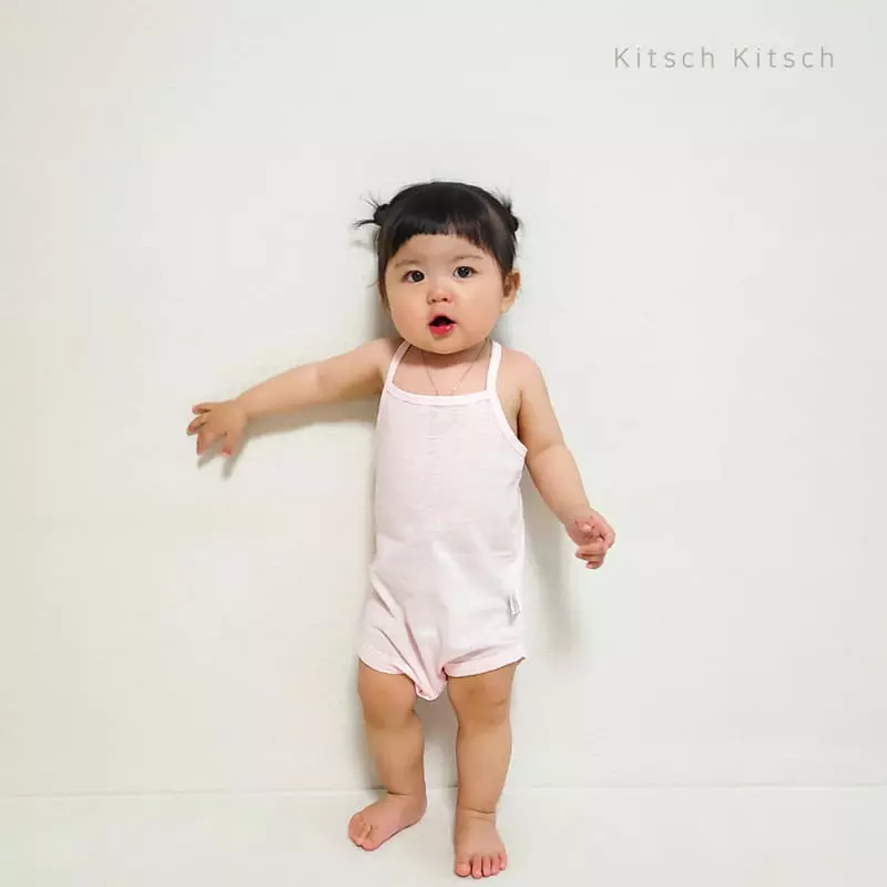 Kitsch Kitsch - Korean Baby Fashion - #babyoninstagram - Summer Short Sleeves String Sleeveless Round Sleeveless Bodysuit Set - 11