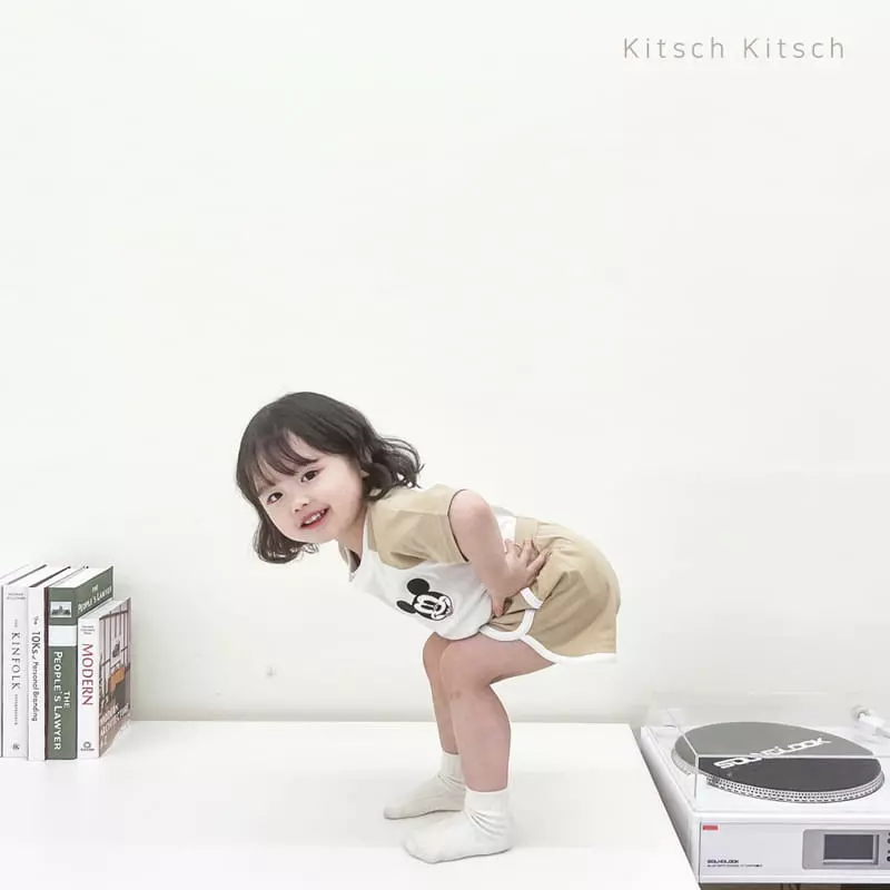 Kitsch Kitsch - Korean Children Fashion - #childofig - Shining Short Sleeves Sleeveless Shorts Set - 6