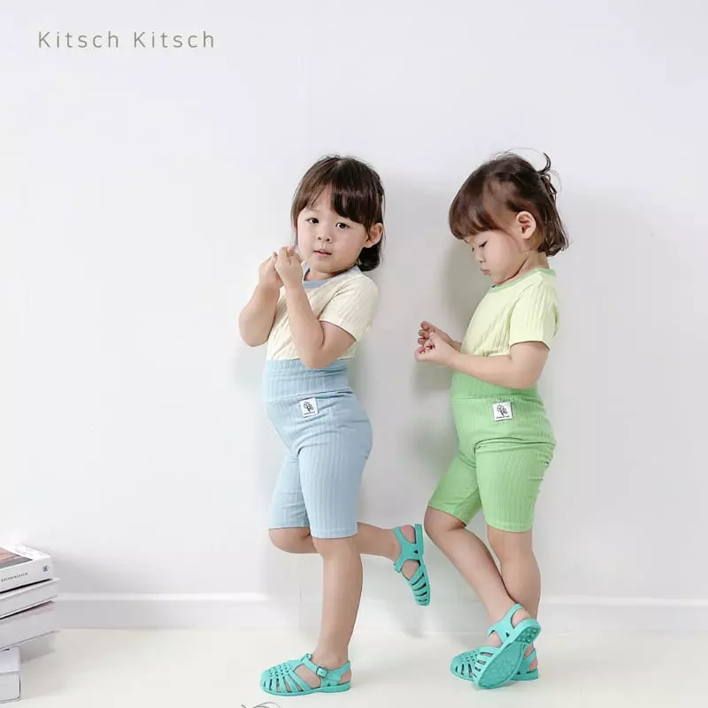 Kitsch Kitsch - Korean Children Fashion - #designkidswear - Sweet Summer Color Rib Easywear Set - 7