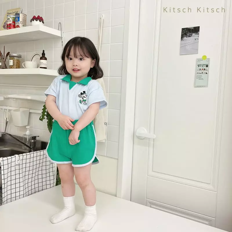 Kitsch Kitsch - Korean Children Fashion - #discoveringself - Let's Play Tennis Mickey Top Bottom Set Pants Color - 10