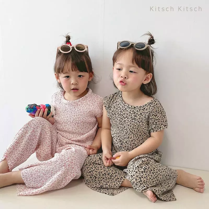 Kitsch Kitsch - Korean Children Fashion - #discoveringself - Retro Pleats Top Bottom Set - 6