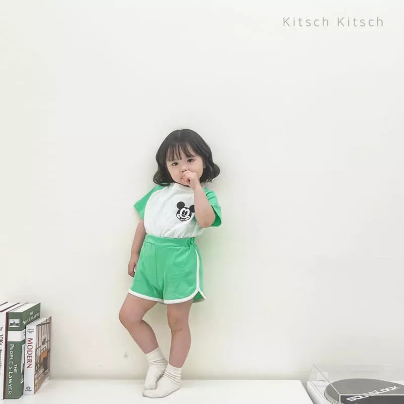 Kitsch Kitsch - Korean Children Fashion - #fashionkids - Shining Short Sleeves Sleeveless Shorts Set - 10
