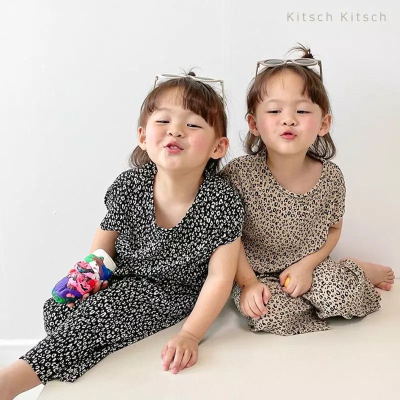 Kitsch Kitsch - Korean Children Fashion - #fashionkids - Retro Pleats Top Bottom Set - 7