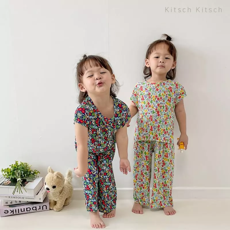 Kitsch Kitsch - Korean Children Fashion - #kidsstore - Retro Pleats Top Bottom Set - 9