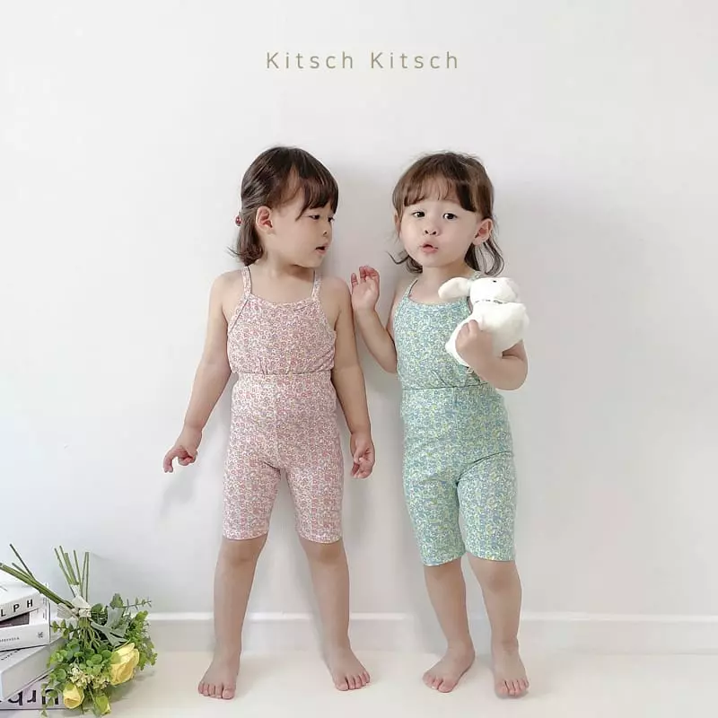 Kitsch Kitsch - Korean Children Fashion - #prettylittlegirls - Flower Road Retro Sleeveless Easywear Set - 6