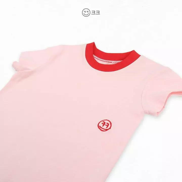 Kk - Korean Children Fashion - #kidzfashiontrend - Kmile Embroidery Tee - 9