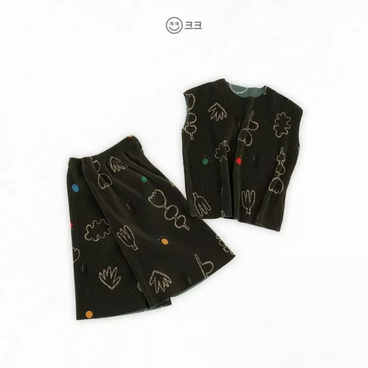 Kk - Korean Children Fashion - #kidzfashiontrend - KK Pleats Top Bottom St - 6