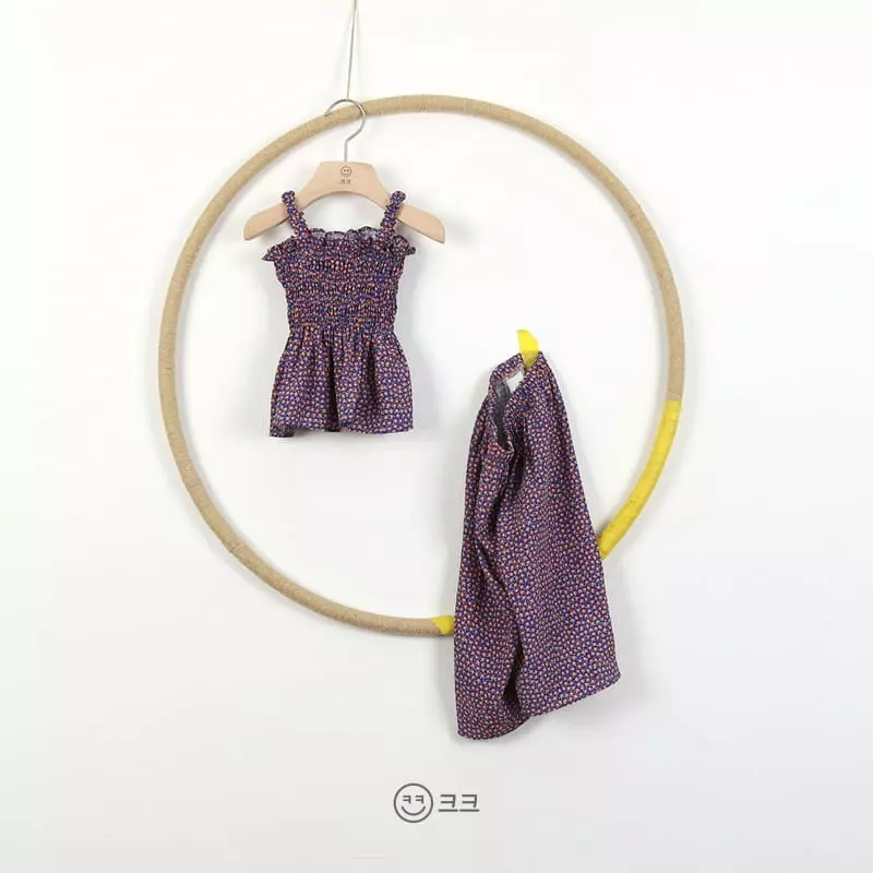 Kk - Korean Children Fashion - #minifashionista - Rollin Smocked Top Bottom Set
