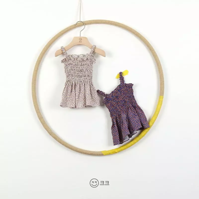 Kk - Korean Children Fashion - #todddlerfashion - Rollin Smocked Top Bottom Set - 3