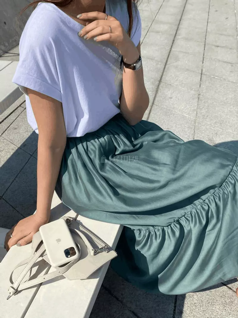 Knock - Korean Women Fashion - #momslook - Shirring Skirt
