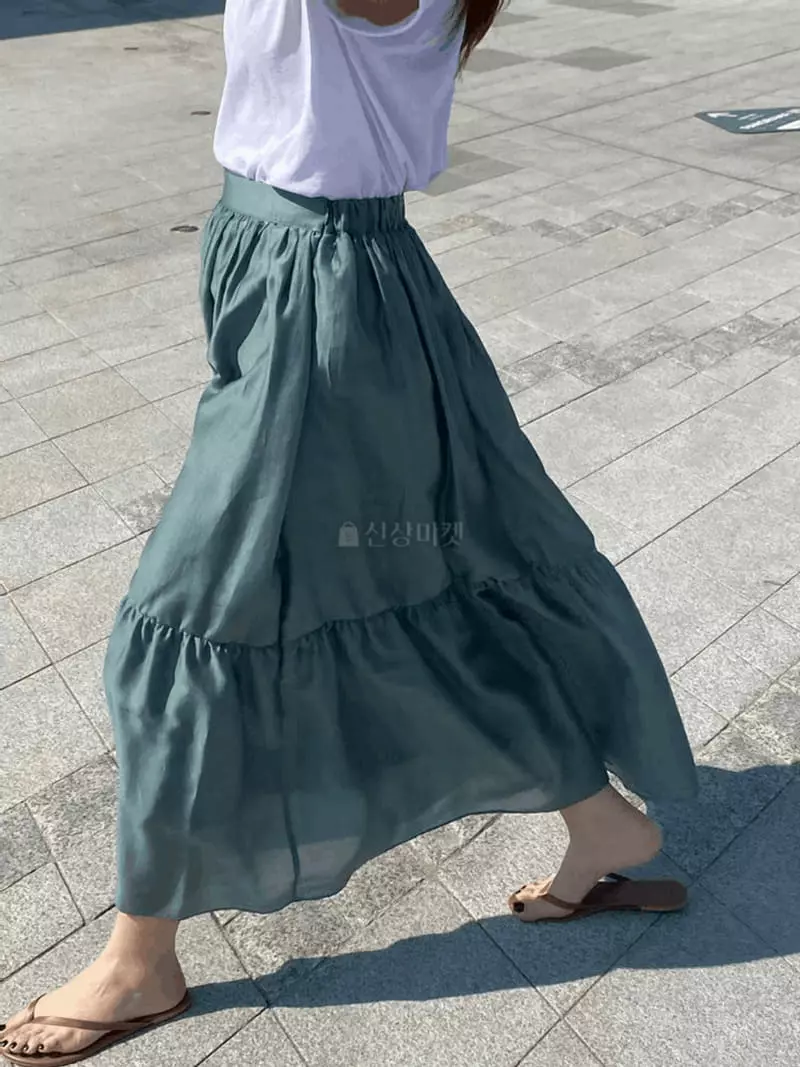 Knock - Korean Women Fashion - #momslook - Shirring Skirt - 3