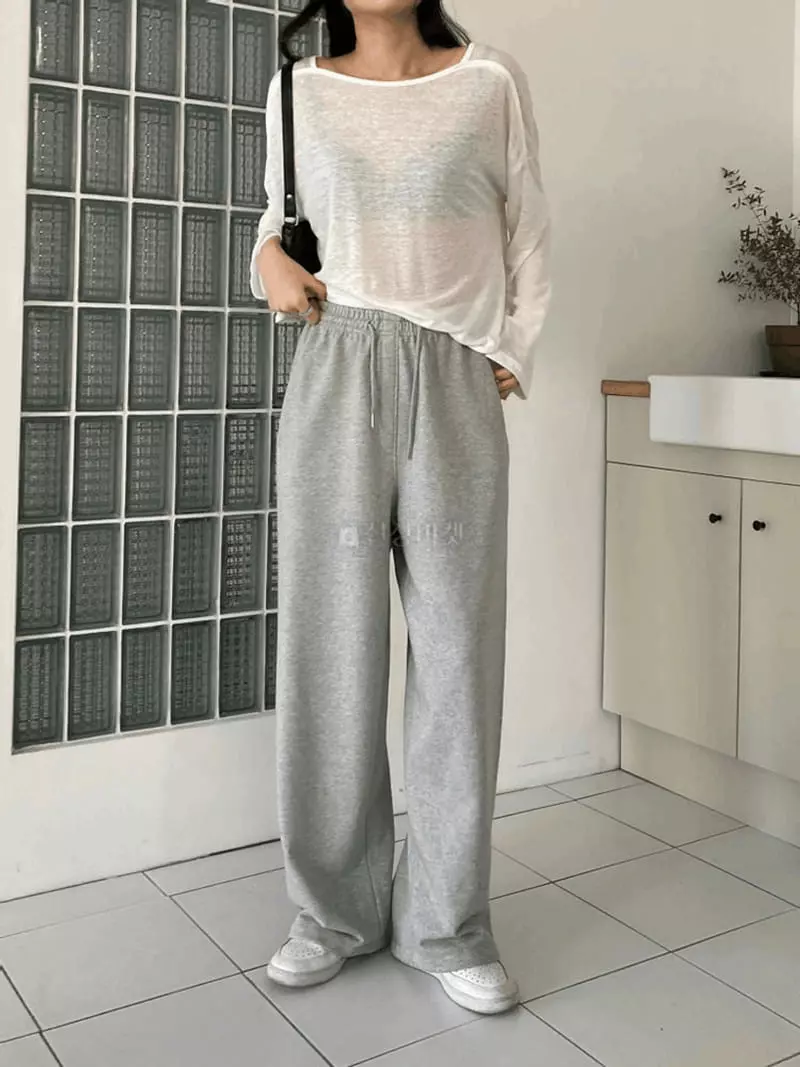 Knock - Korean Women Fashion - #momslook - Terry Pants - 3
