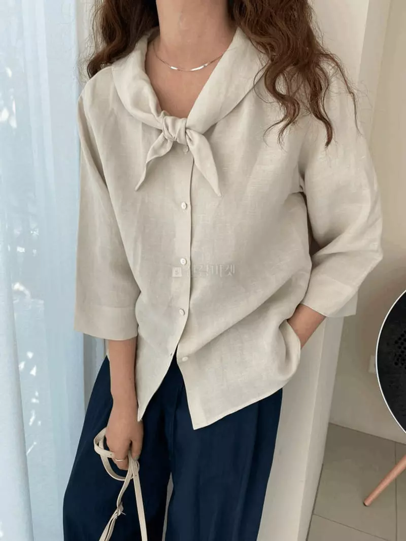 Knock - Korean Women Fashion - #momslook - Margarine Blouse - 2