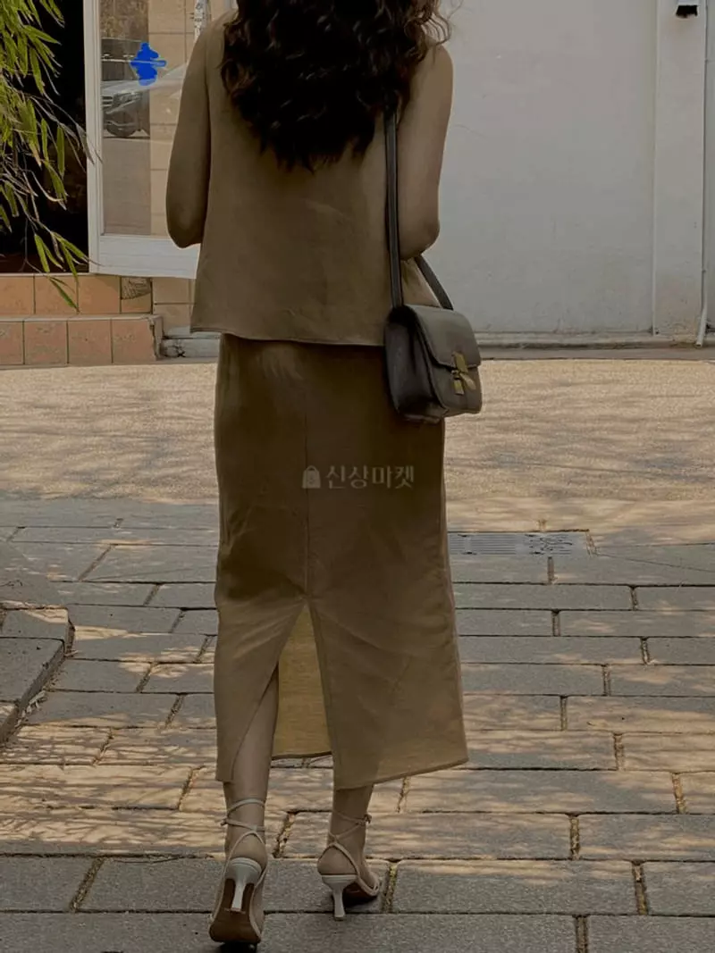Knock - Korean Women Fashion - #restrostyle - Pigment Linen Skirt - 2