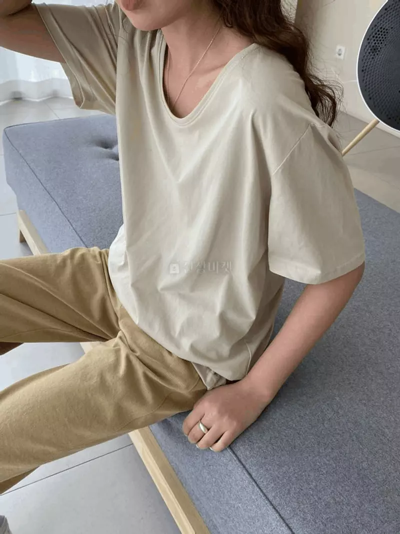 Knock - Korean Women Fashion - #restrostyle - Ravi Loose Tee - 4