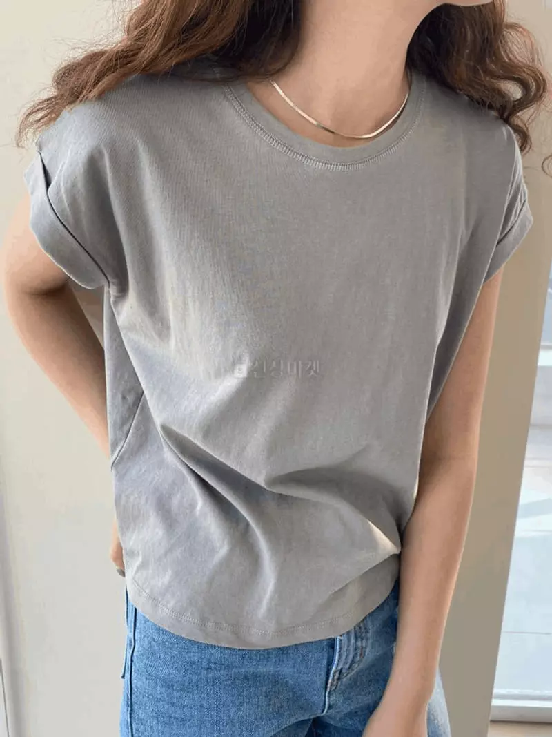 Knock - Korean Women Fashion - #shopsmall - Roll-up Tee