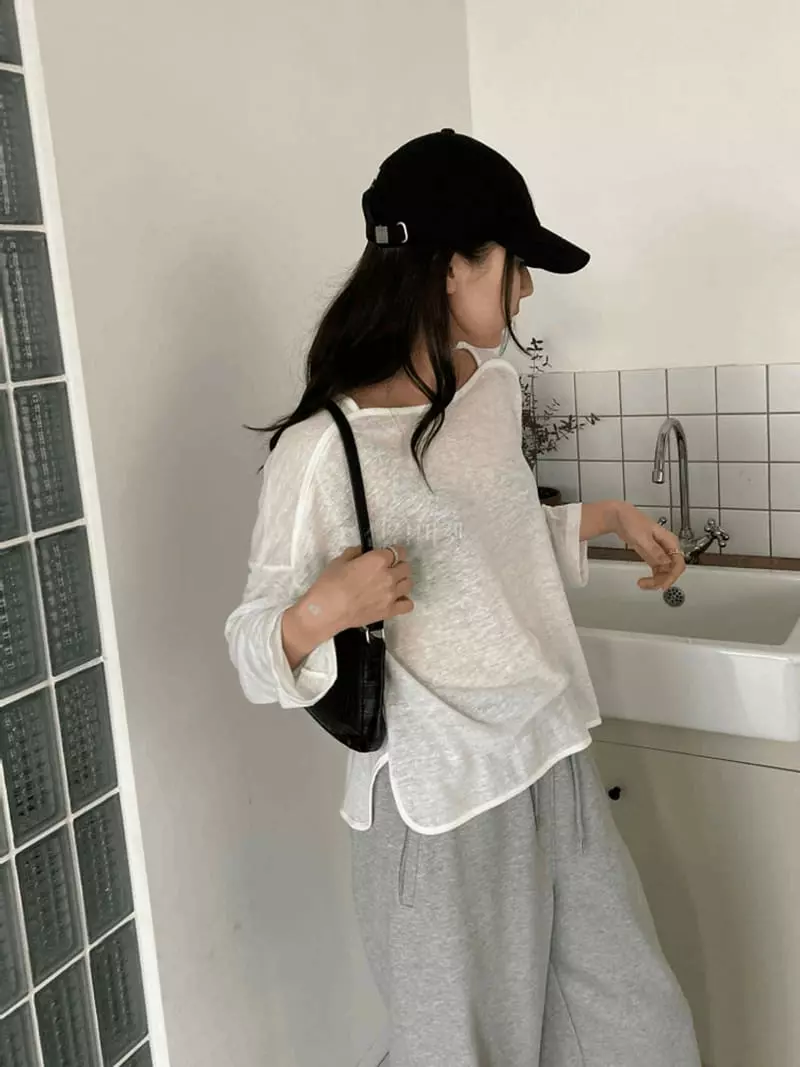 Knock - Korean Women Fashion - #womensfashion - Piping Tee - 3