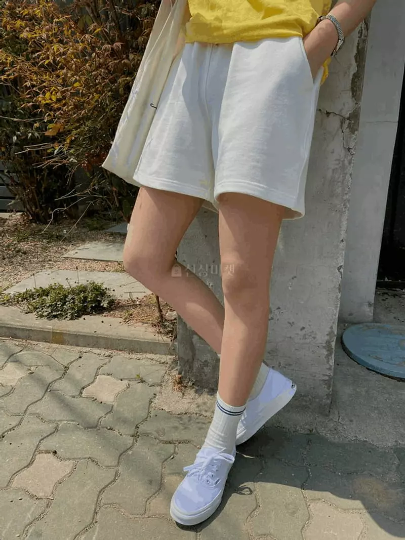Knock - Korean Women Fashion - #momslook - Pigment Terry Shorts - 4