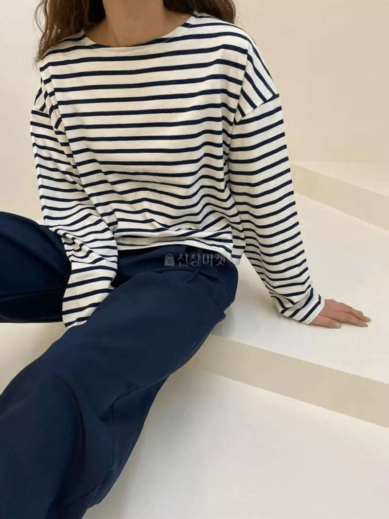 Knock - Korean Women Fashion - #womensfashion - Stripes Tee - 2