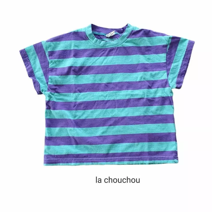 La Chouchou - Korean Children Fashion - #discoveringself - Big Stripes Tee - 3