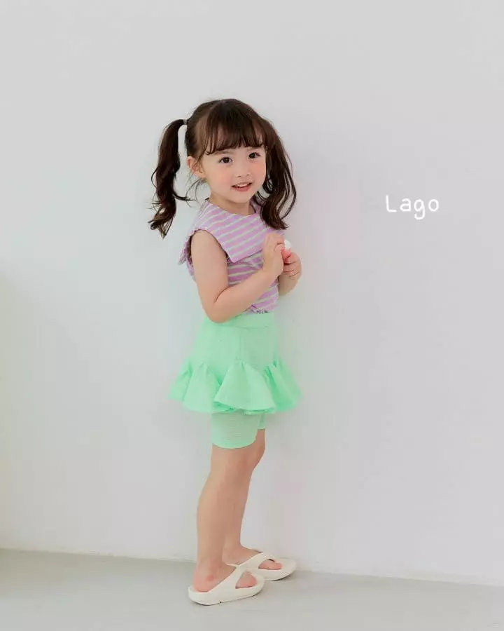 Lago - Korean Children Fashion - #Kfashion4kids - Neon Flower Skirt Leggings - 9