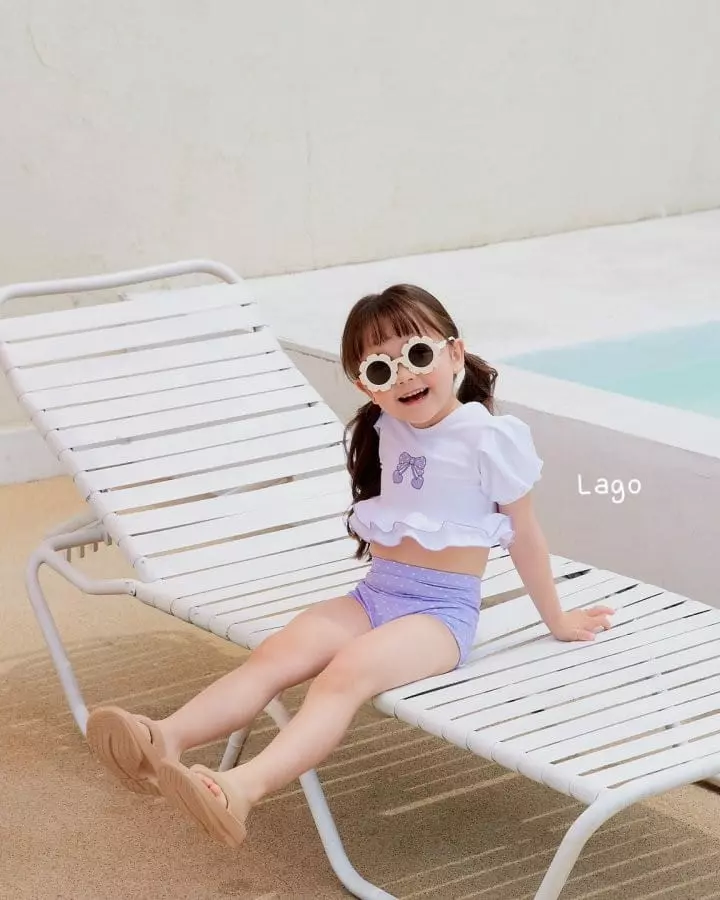Lago - Korean Children Fashion - #Kfashion4kids - Ribbon Bikini Swimwear - 8