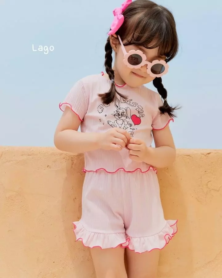 Lago - Korean Children Fashion - #childofig - Cuty Top Bottom Set - 3