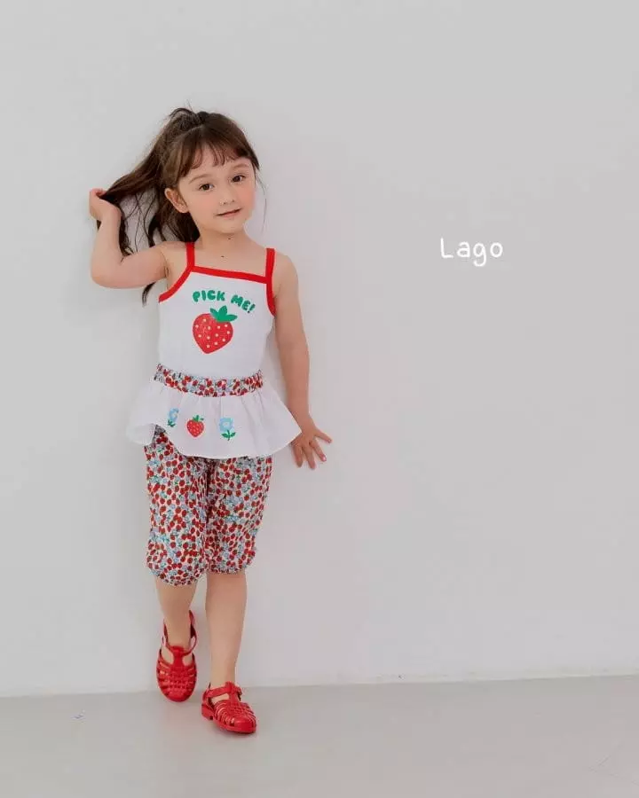 Lago - Korean Children Fashion - #childofig - Strawberry Apron Pants - 12