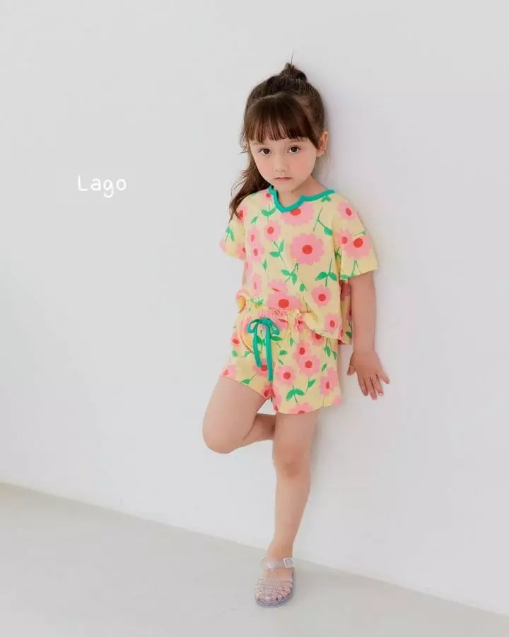 Lago - Korean Children Fashion - #childofig - Flower Top Bottom Set - 9