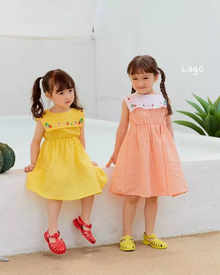 Lago - Korean Children Fashion - #childrensboutique - Strawberry Cape One-piece - 8
