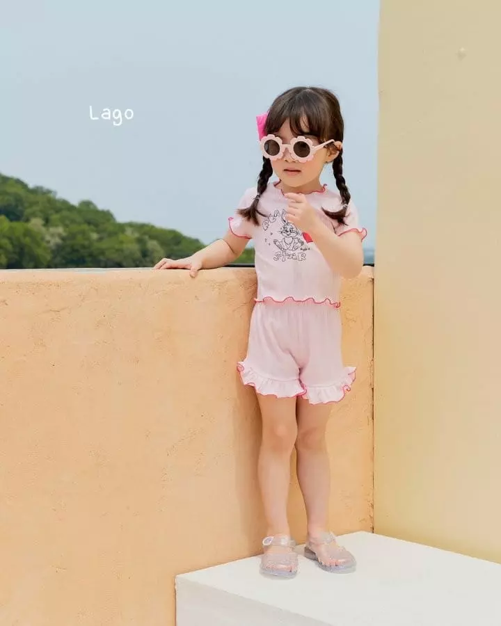 Lago - Korean Children Fashion - #childofig - Cuty Top Bottom Set - 4