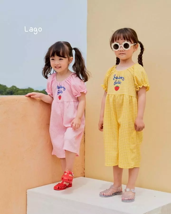 Lago - Korean Children Fashion - #designkidswear - Strawberry Jumpsuit - 8