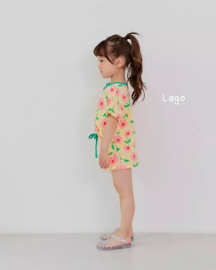 Lago - Korean Children Fashion - #designkidswear - Flower Top Bottom Set - 12