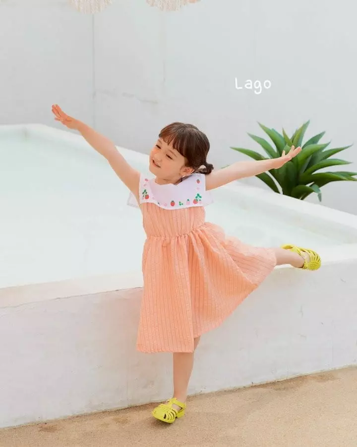 Lago - Korean Children Fashion - #discoveringself - Strawberry Cape One-piece - 10