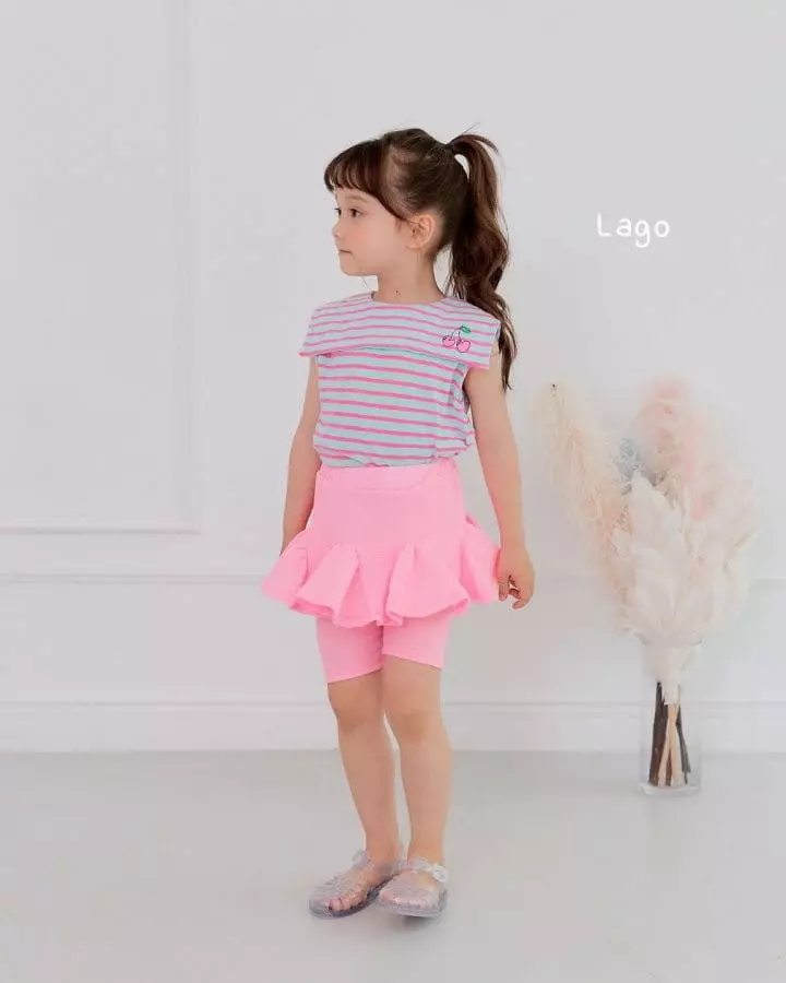 Lago - Korean Children Fashion - #designkidswear - Neon Flower Skirt Leggings - 4