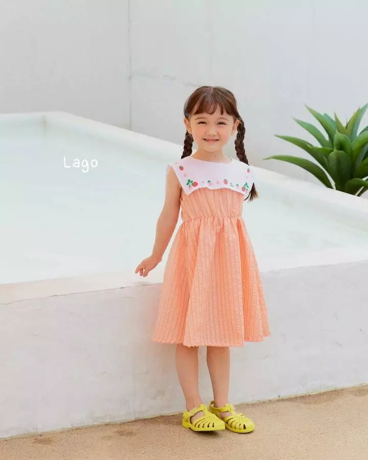 Lago - Korean Children Fashion - #fashionkids - Strawberry Cape One-piece - 11