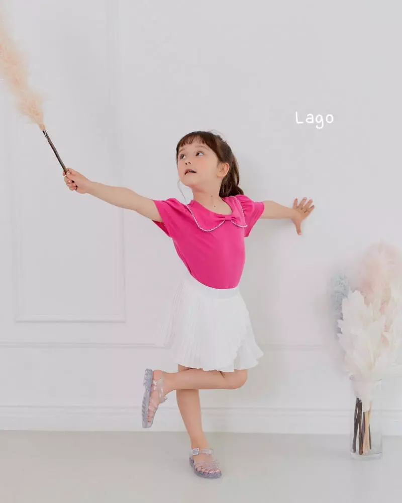 Lago - Korean Children Fashion - #fashionkids - Wrap Wrinkle Skirt - 12