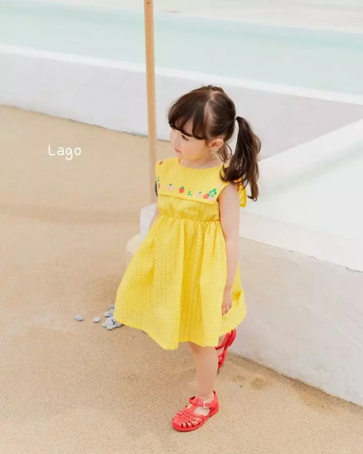 Lago - Korean Children Fashion - #kidsshorts - Strawberry Cape One-piece - 12