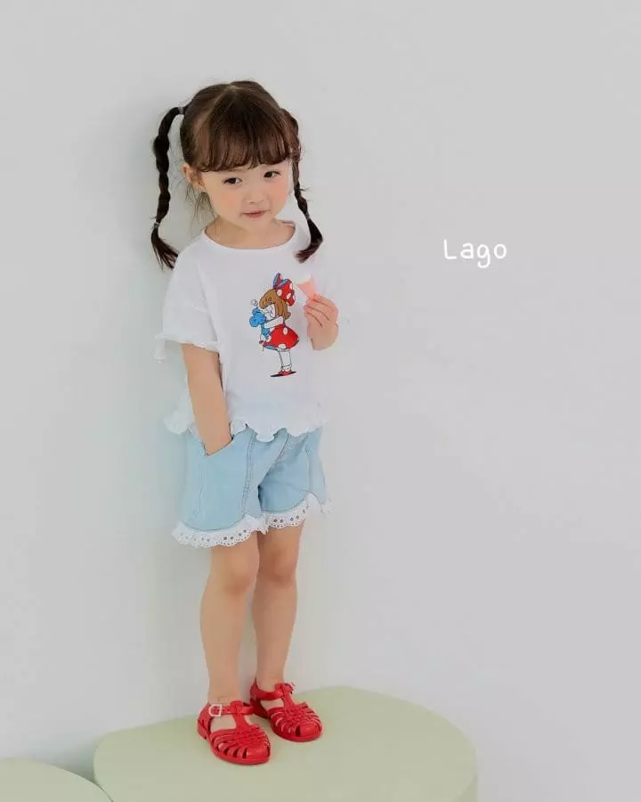 Lago - Korean Children Fashion - #kidsshorts - Mimi Frill Tee - 5