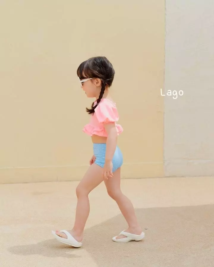 Lago - Korean Children Fashion - #kidsshorts - Ribbon Bikini Swimwear - 5