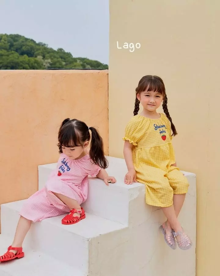 Lago - Korean Children Fashion - #kidsstore - Strawberry Jumpsuit - 12