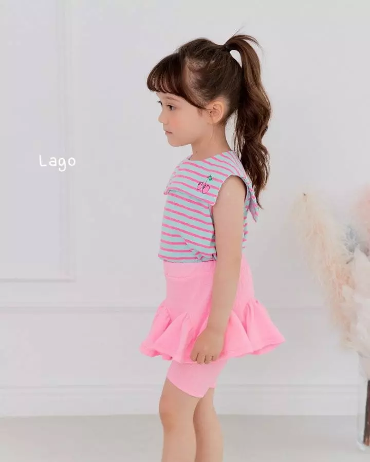 Lago - Korean Children Fashion - #kidsstore - Neon Flower Skirt Leggings - 7