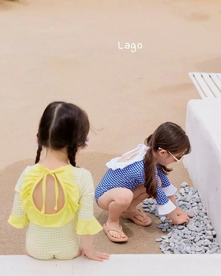 Lago - Korean Children Fashion - #kidsstore - Carrot Flower One-piece Swimwear - 7