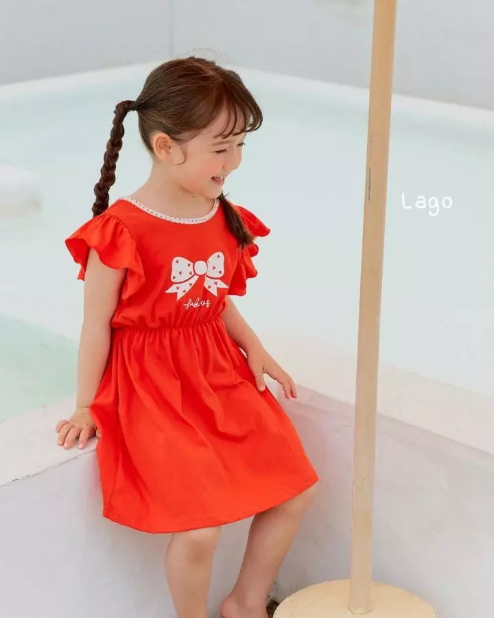 Lago - Korean Children Fashion - #kidzfashiontrend - Candy Ribbon One-piece - 12