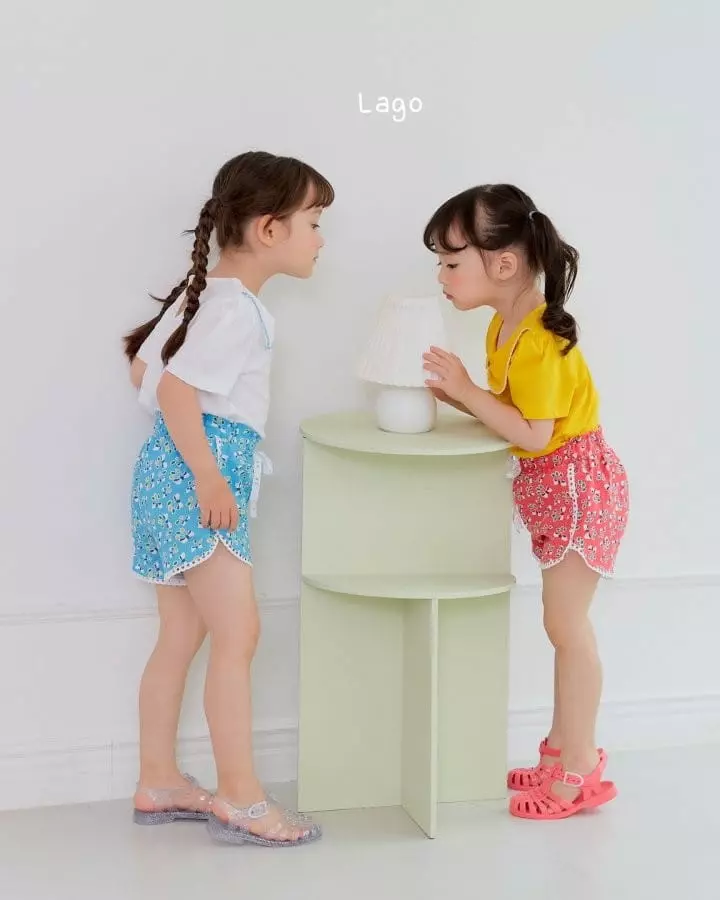 Lago - Korean Children Fashion - #littlefashionista - Ribbon Lace Shorts